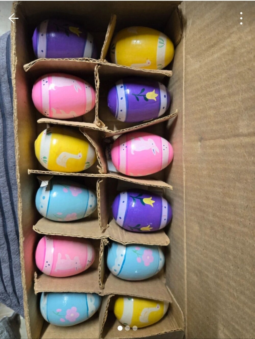 Lillian Vernon Vintage Painted Wooden Easter Eggs Vintage